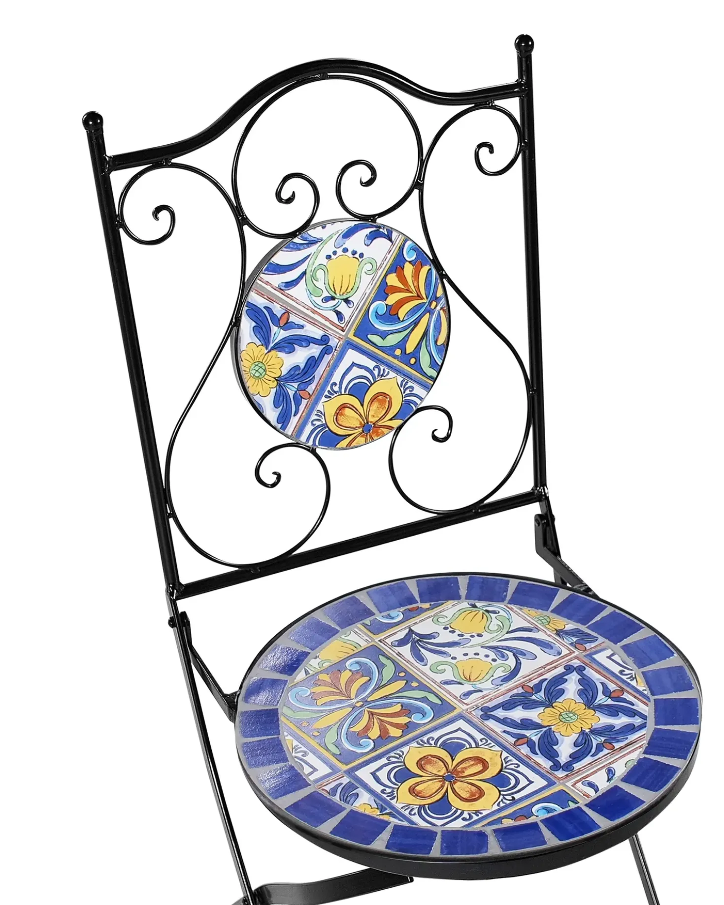Set di 2 sedie da giardino CORIANO Pieghevole Metallo Nero
