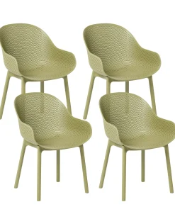 Set di 4 sedie da giardino TIGGIANO Verde oliva