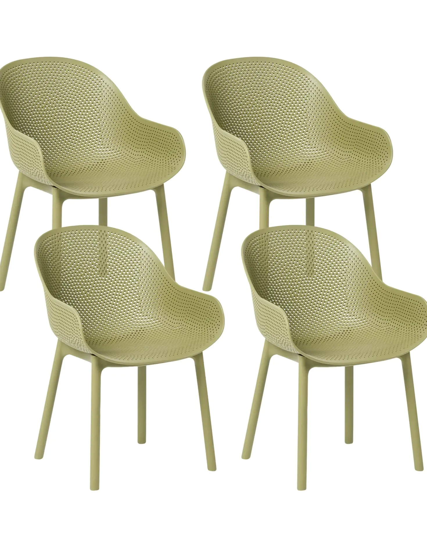 Set di 4 sedie da giardino TIGGIANO Verde oliva