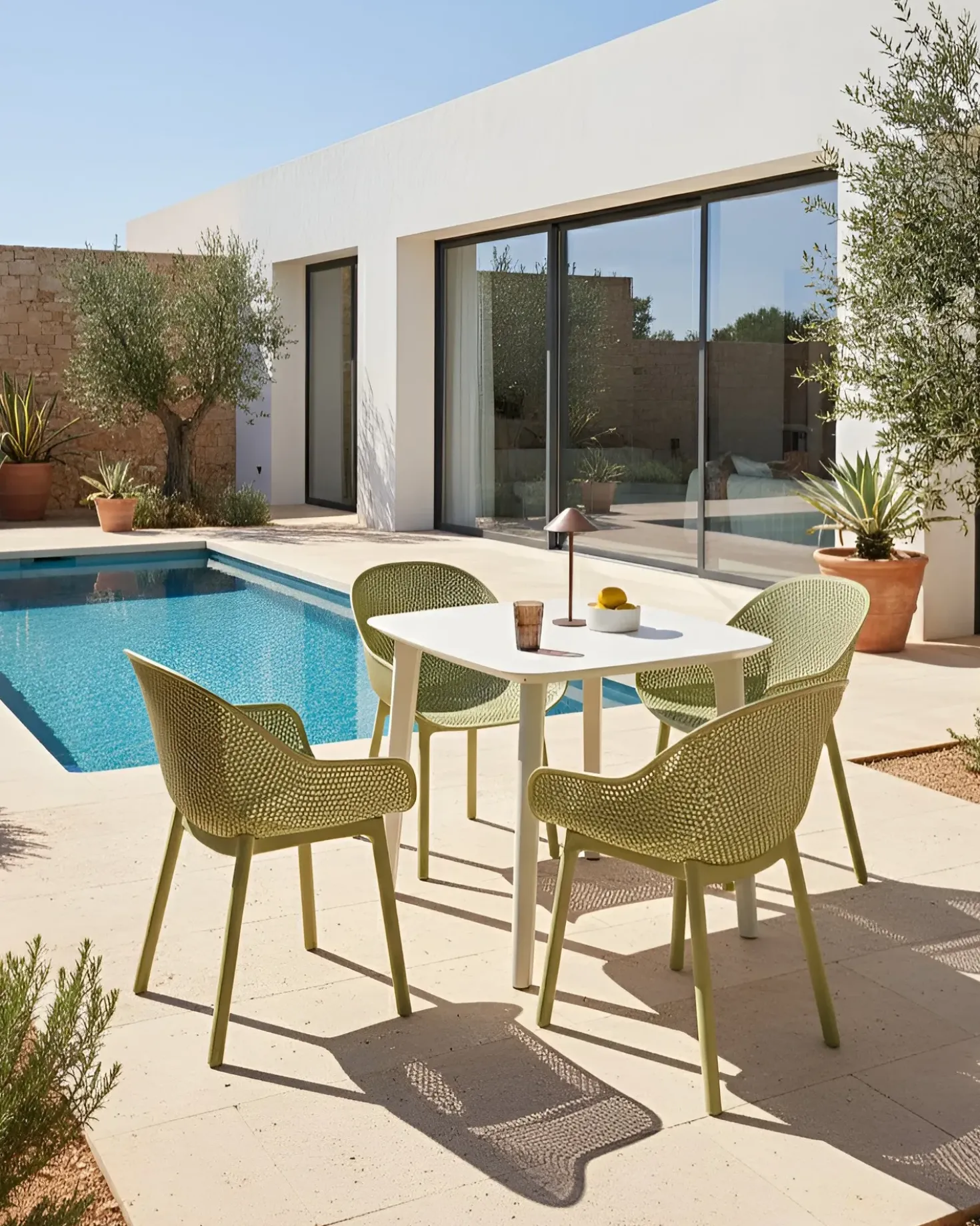 Set di 4 sedie da giardino TIGGIANO Verde oliva