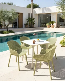 Set di 4 sedie da giardino TIGGIANO Verde oliva