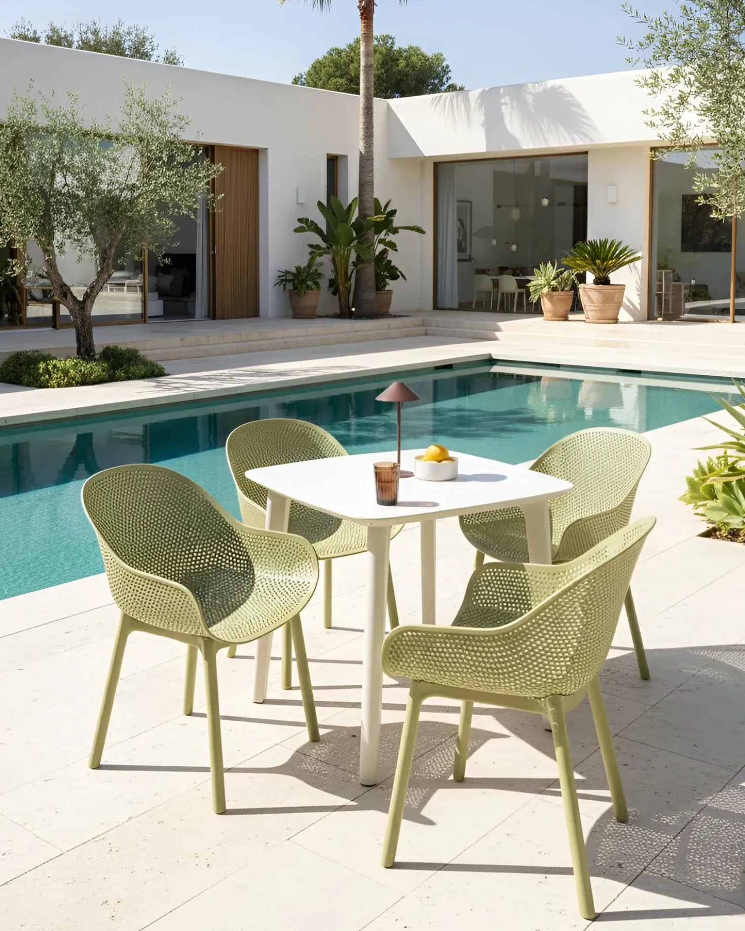 Set di 4 sedie da giardino TIGGIANO Verde oliva