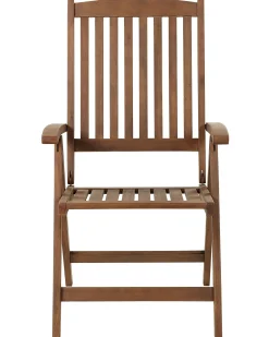 Set di 2 sedie da giardino con cuscini AMANTEA PREMIUM Legno d'acacia Blu