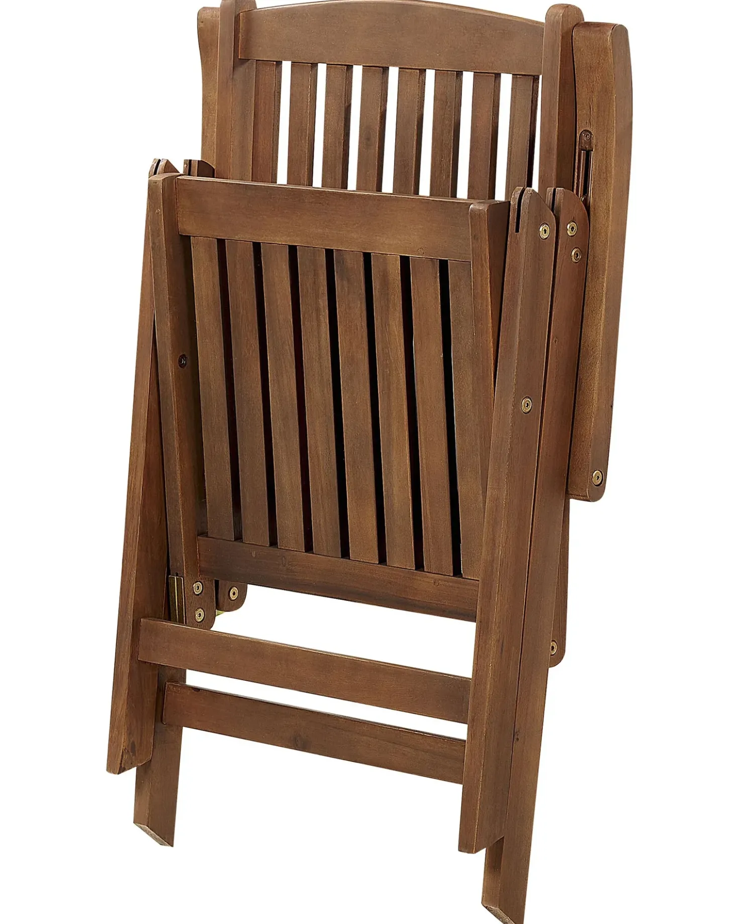 Set di 2 sedie da giardino con cuscini AMANTEA PREMIUM Legno d'acacia Blu