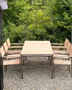 Set di 6 sedie da giardino VIAREGGIO Legno di teak Marrone