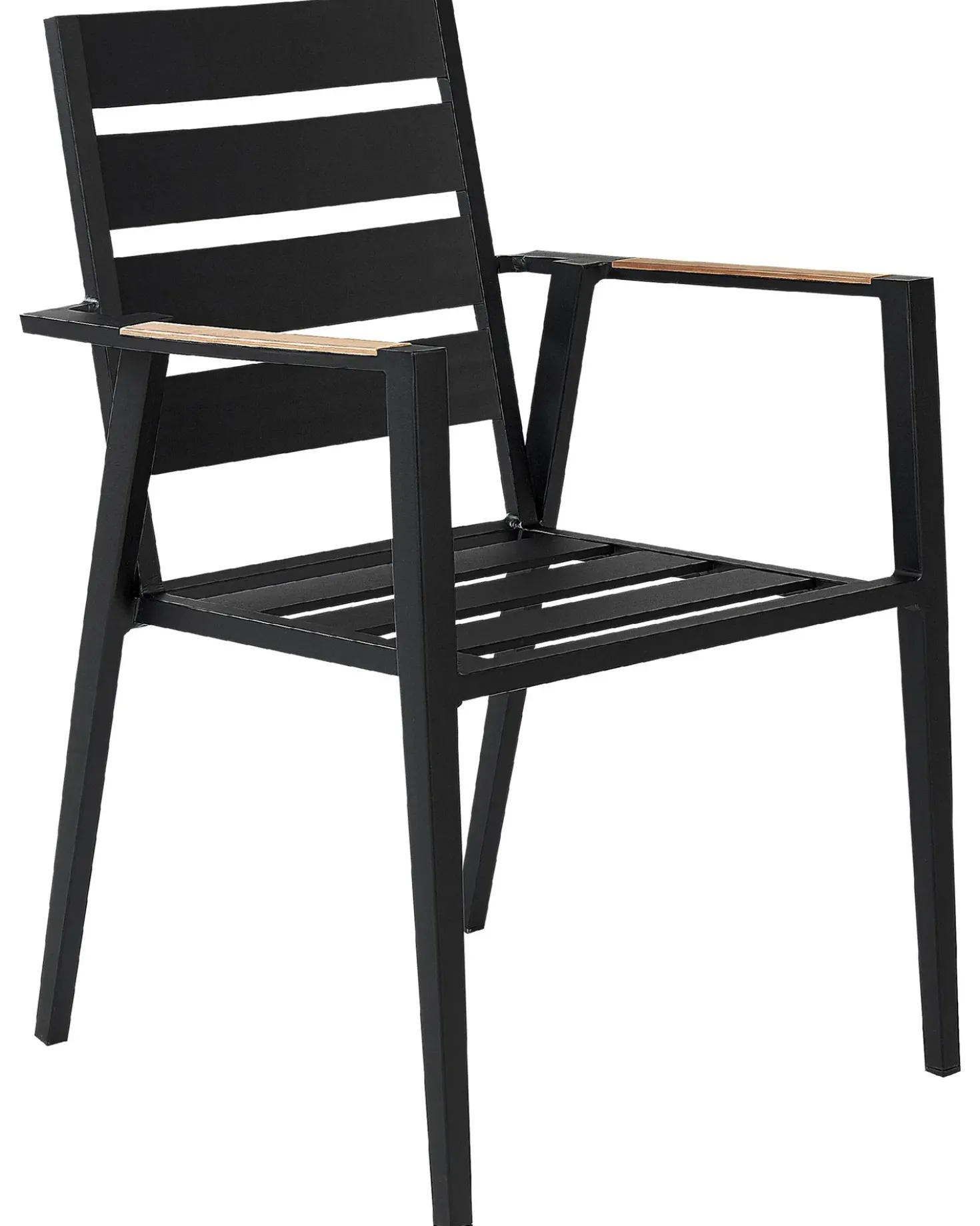 Set di 6 sedie da giardino con cuscini TAVIANO Metallo Nero