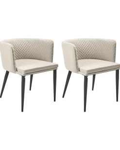 Set di 2 sedie da giardino LIMASSON Tessuto Beige