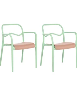 Set di 2 sedie da giardino THASOS Materiale sintetico Verde