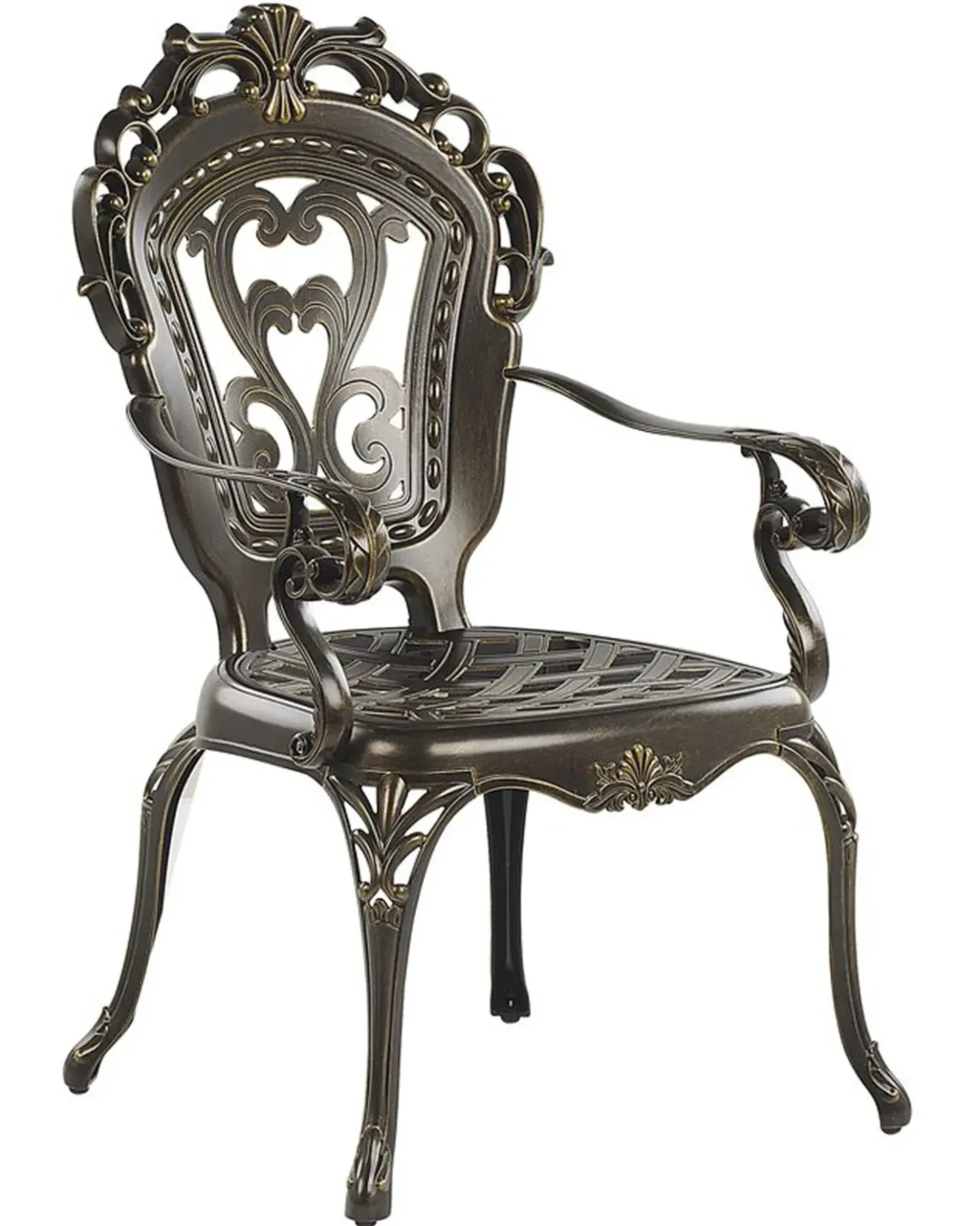 Set di 2 sedie da giardino con cuscini SAPRI Metallo Marrone scuro