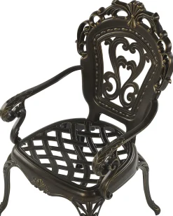 Set di 2 sedie da giardino con cuscini SAPRI Metallo Marrone scuro