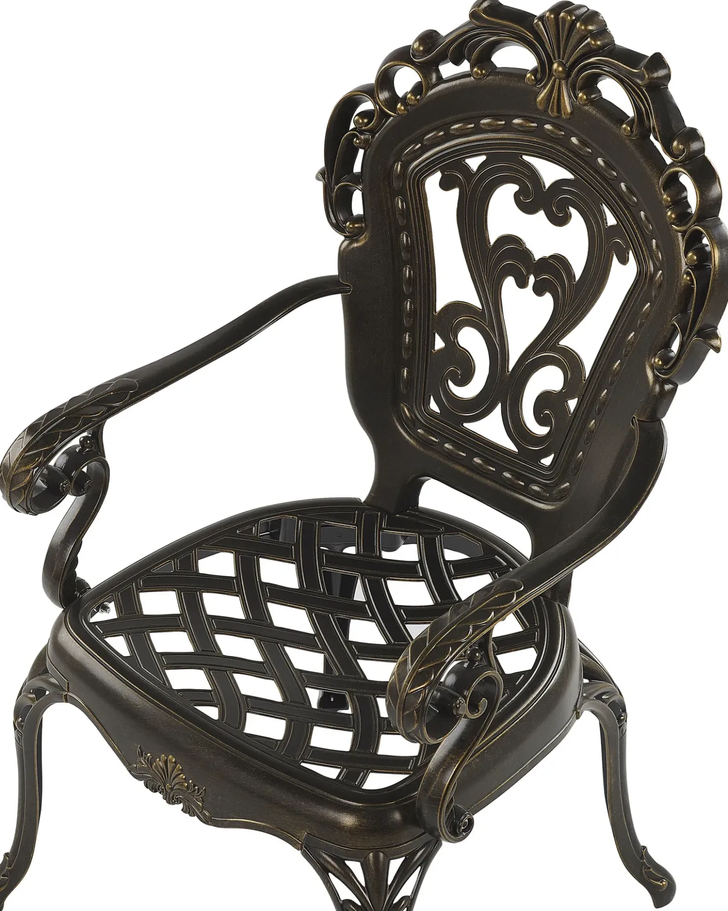Set di 2 sedie da giardino con cuscini SAPRI Metallo Marrone scuro