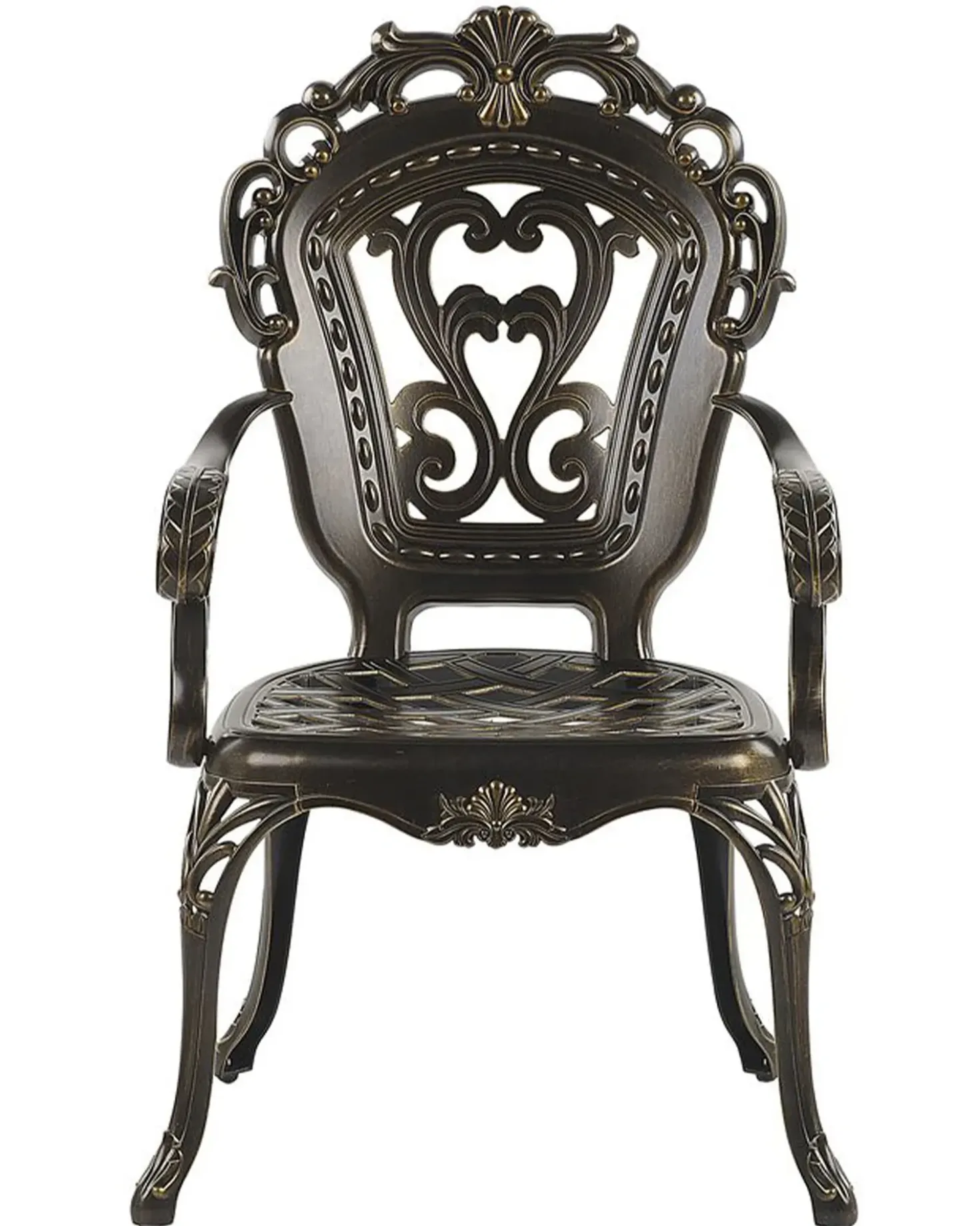 Set di 2 sedie da giardino con cuscini SAPRI Metallo Marrone scuro