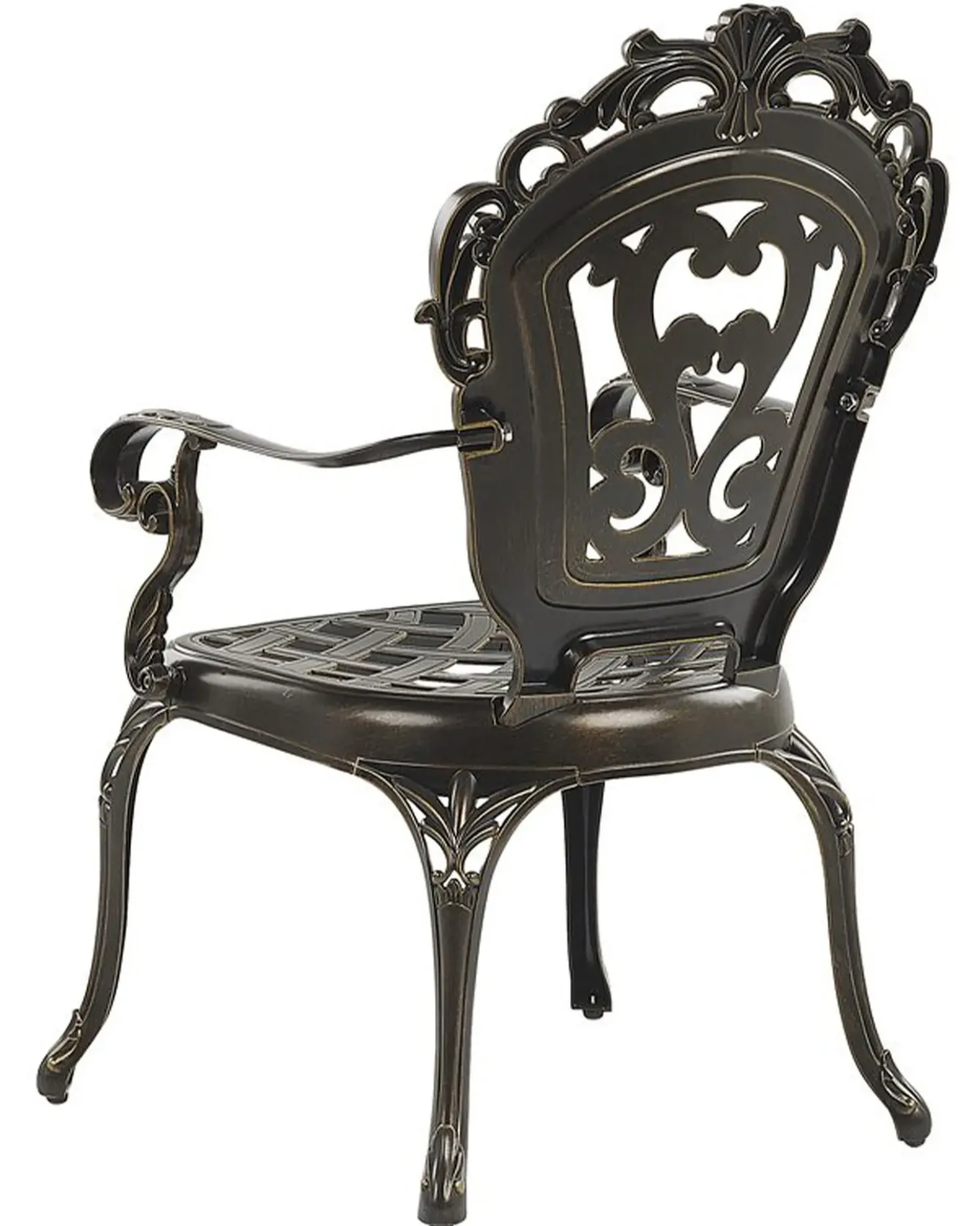 Set di 2 sedie da giardino con cuscini SAPRI Metallo Marrone scuro