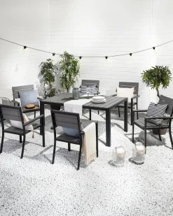 Set di 6 sedie da giardino COMO Grigio