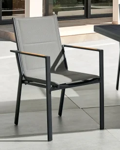 Set di 6 sedie da giardino BUSSETO Metallo Nero