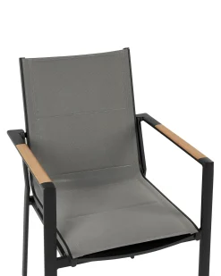 Set di 6 sedie da giardino BUSSETO Metallo Nero