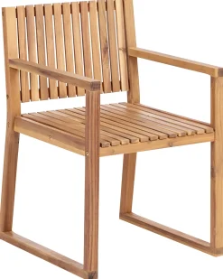 Set di 2 sedie da giardino con cuscini SASSARI PREMIUM Legno di acacia certificato Rosso