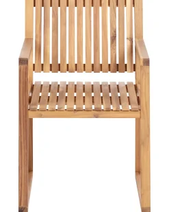 Set di 2 sedie da giardino con cuscini SASSARI PREMIUM Legno di acacia certificato Rosso