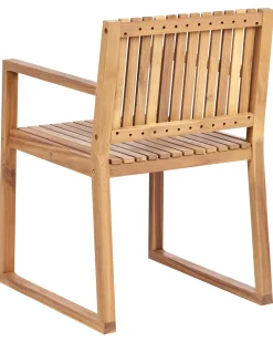 Set di 2 sedie da giardino con cuscini SASSARI PREMIUM Legno di acacia certificato Rosso