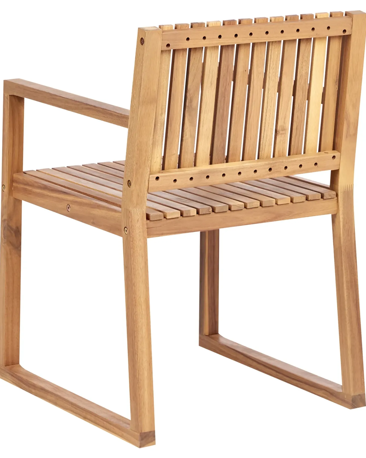Set di 2 sedie da giardino con cuscini SASSARI PREMIUM Legno di acacia certificato Rosso