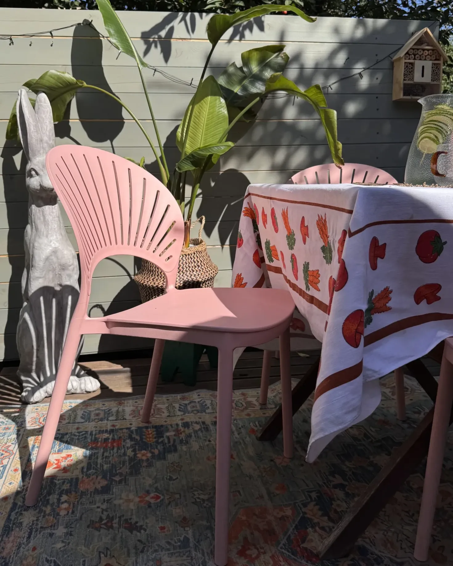 Set di 4 sedie da giardino OSTIA Rosa pastello
