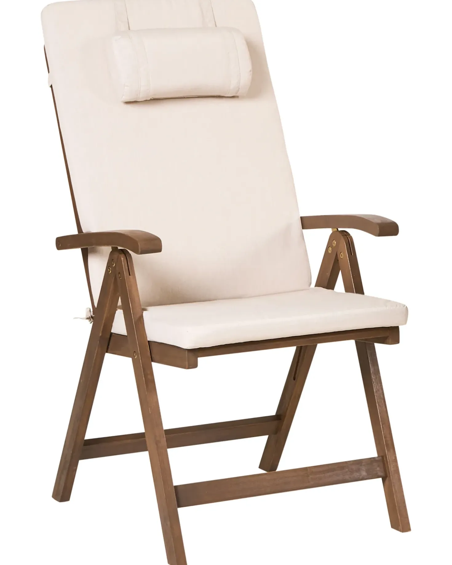 Set di 2 sedie da giardino con cuscini AMANTEA PREMIUM Legno d'acacia Beige chiaro