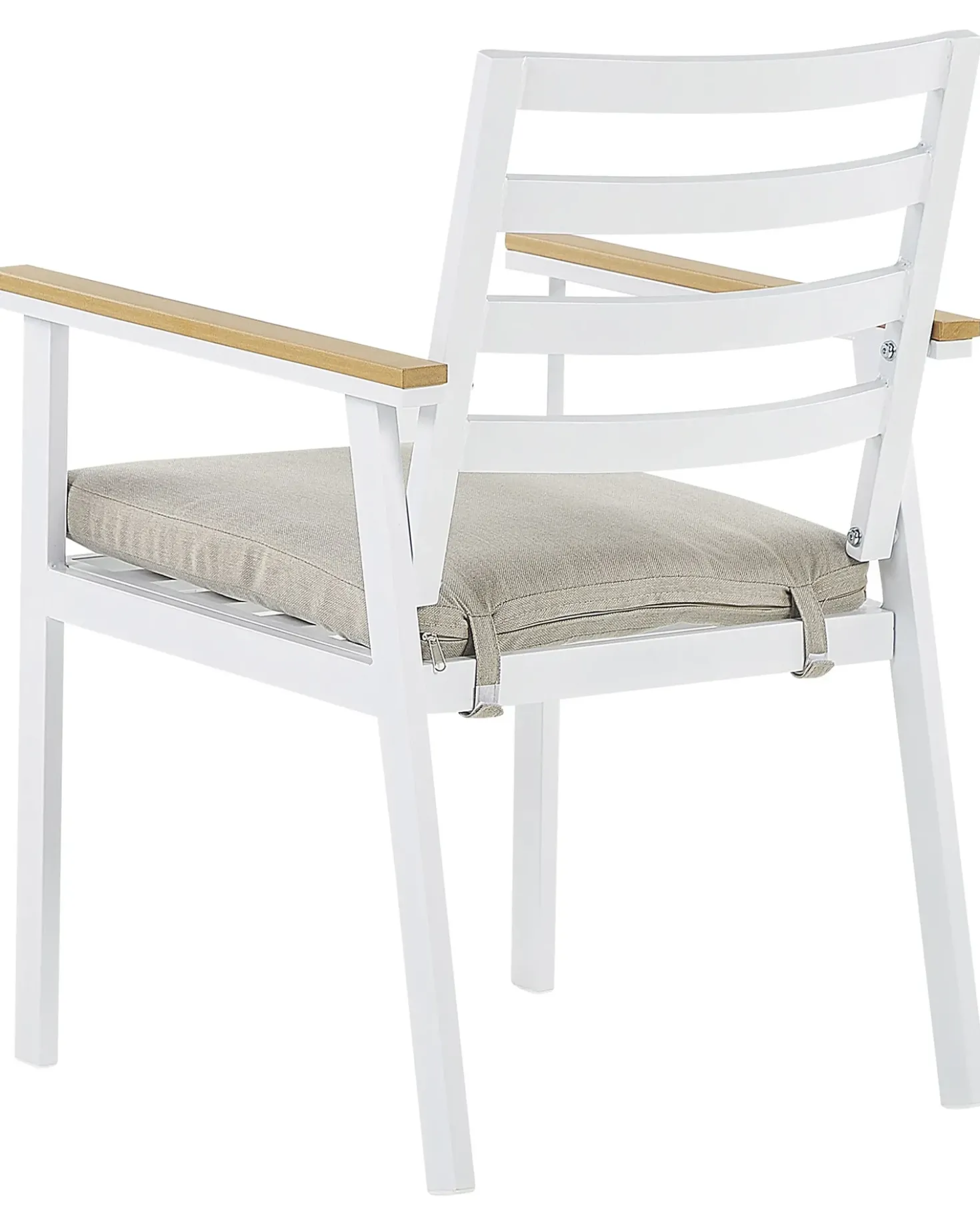 Set di 4 sedie da giardino con cuscini CAVOLI Metallo Beige