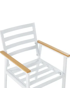 Set di 4 sedie da giardino con cuscini CAVOLI Metallo Beige