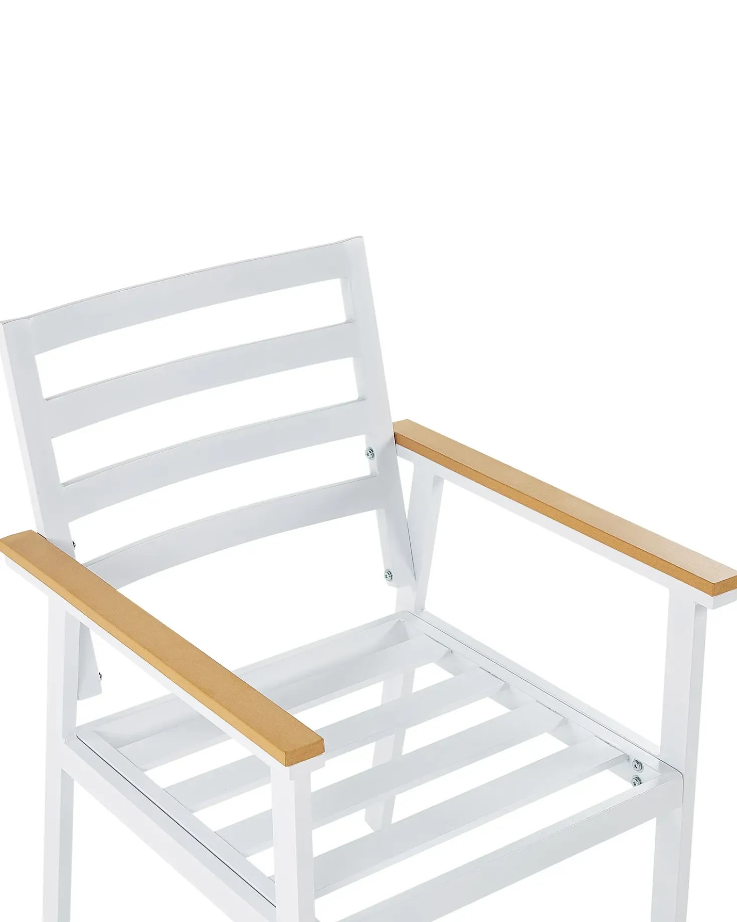 Set di 4 sedie da giardino con cuscini CAVOLI Metallo Beige