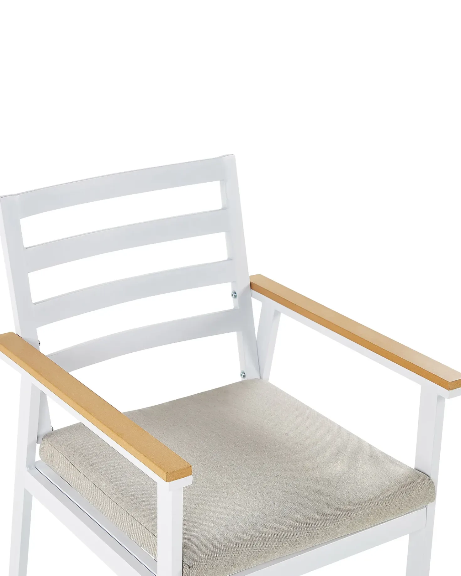 Set di 4 sedie da giardino con cuscini CAVOLI Metallo Beige