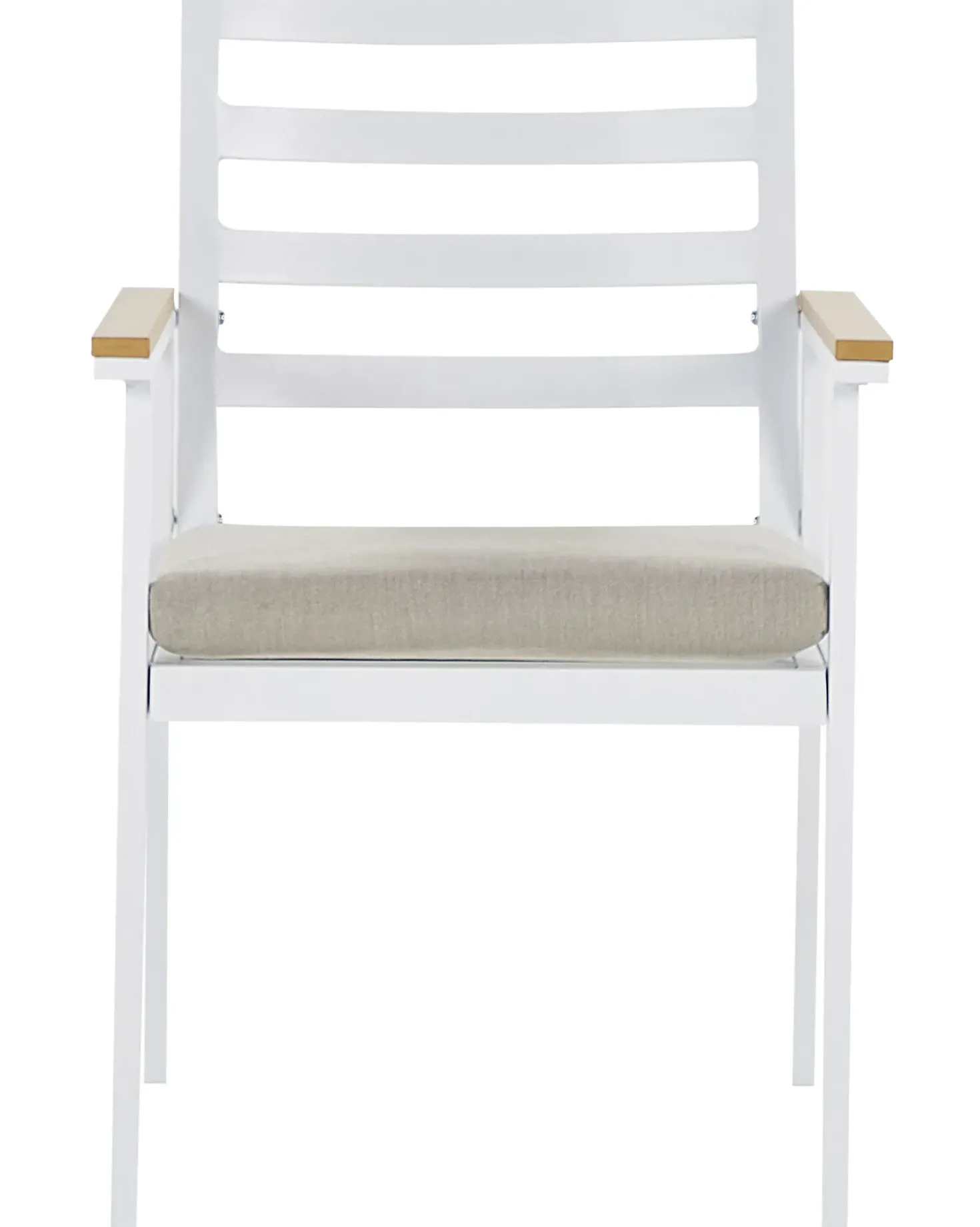 Set di 4 sedie da giardino con cuscini CAVOLI Metallo Beige