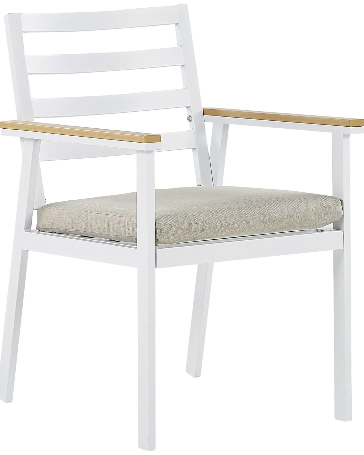 Set di 4 sedie da giardino con cuscini CAVOLI Metallo Beige