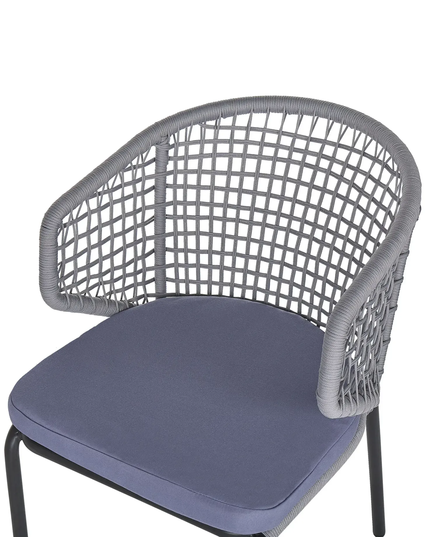 Set di 2 sedie da giardino con cuscini PALMI Metallo Grigio