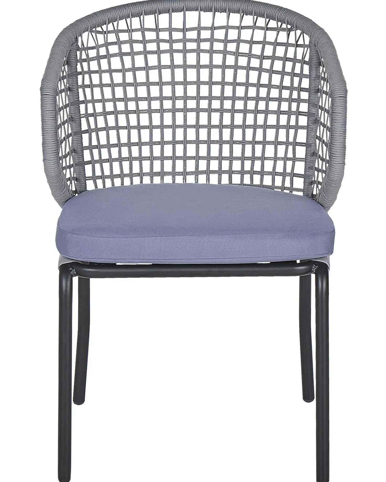 Set di 2 sedie da giardino con cuscini PALMI Metallo Grigio