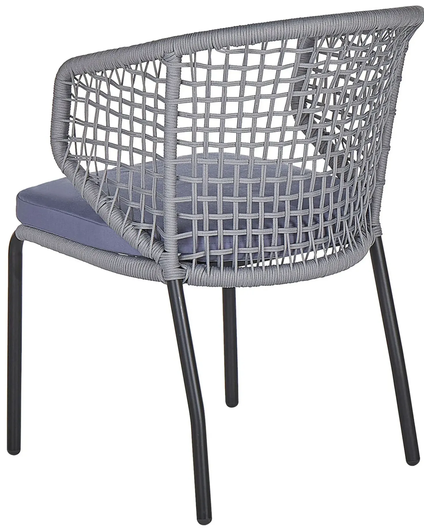 Set di 2 sedie da giardino con cuscini PALMI Metallo Grigio
