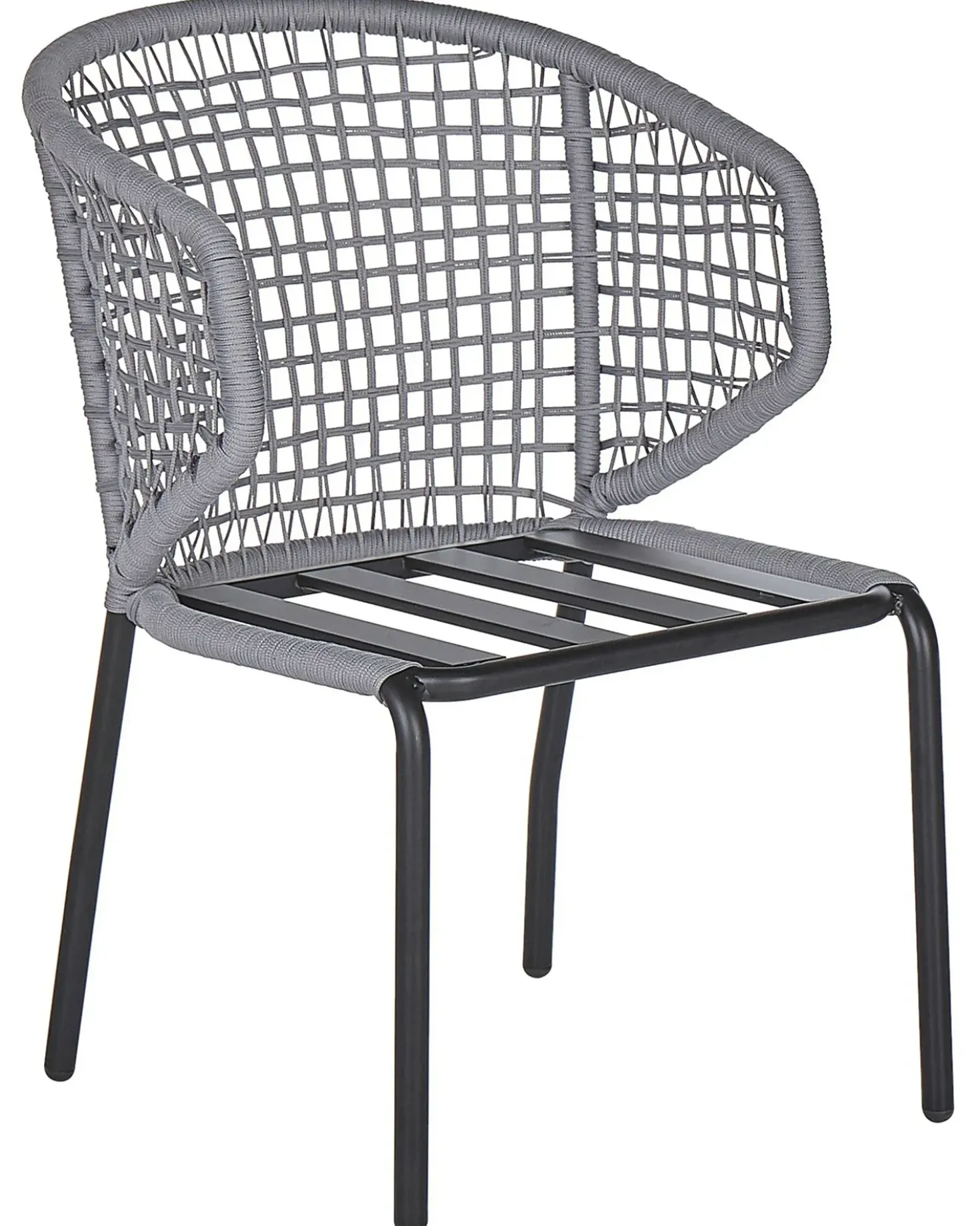 Set di 2 sedie da giardino con cuscini PALMI Metallo Grigio