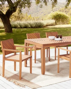 Set di 6 sedie da giardino BARATTI Legno d'acacia Marrone