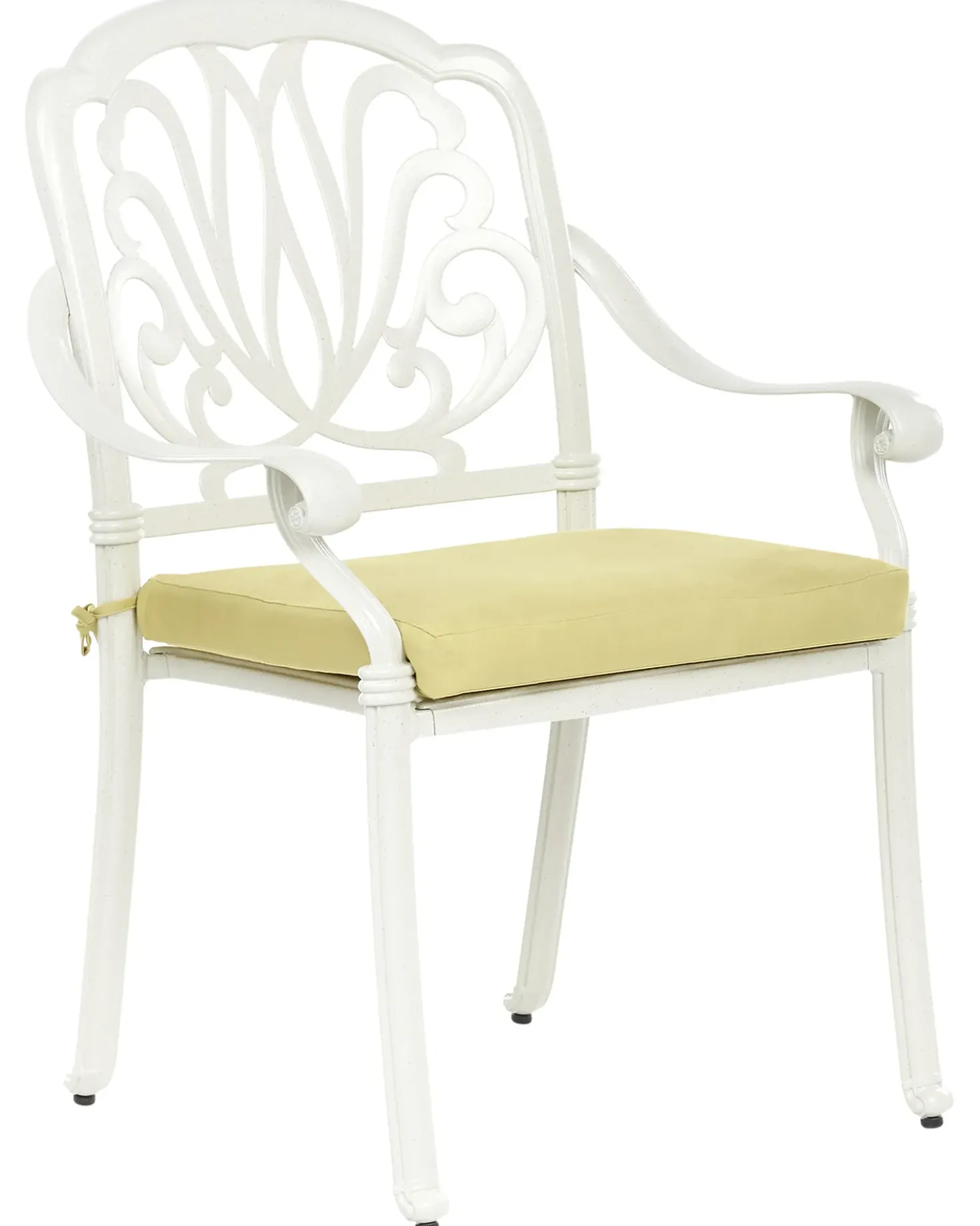Set di 4 sedie da giardino con cuscini ANCONA Metallo Bianco sporco