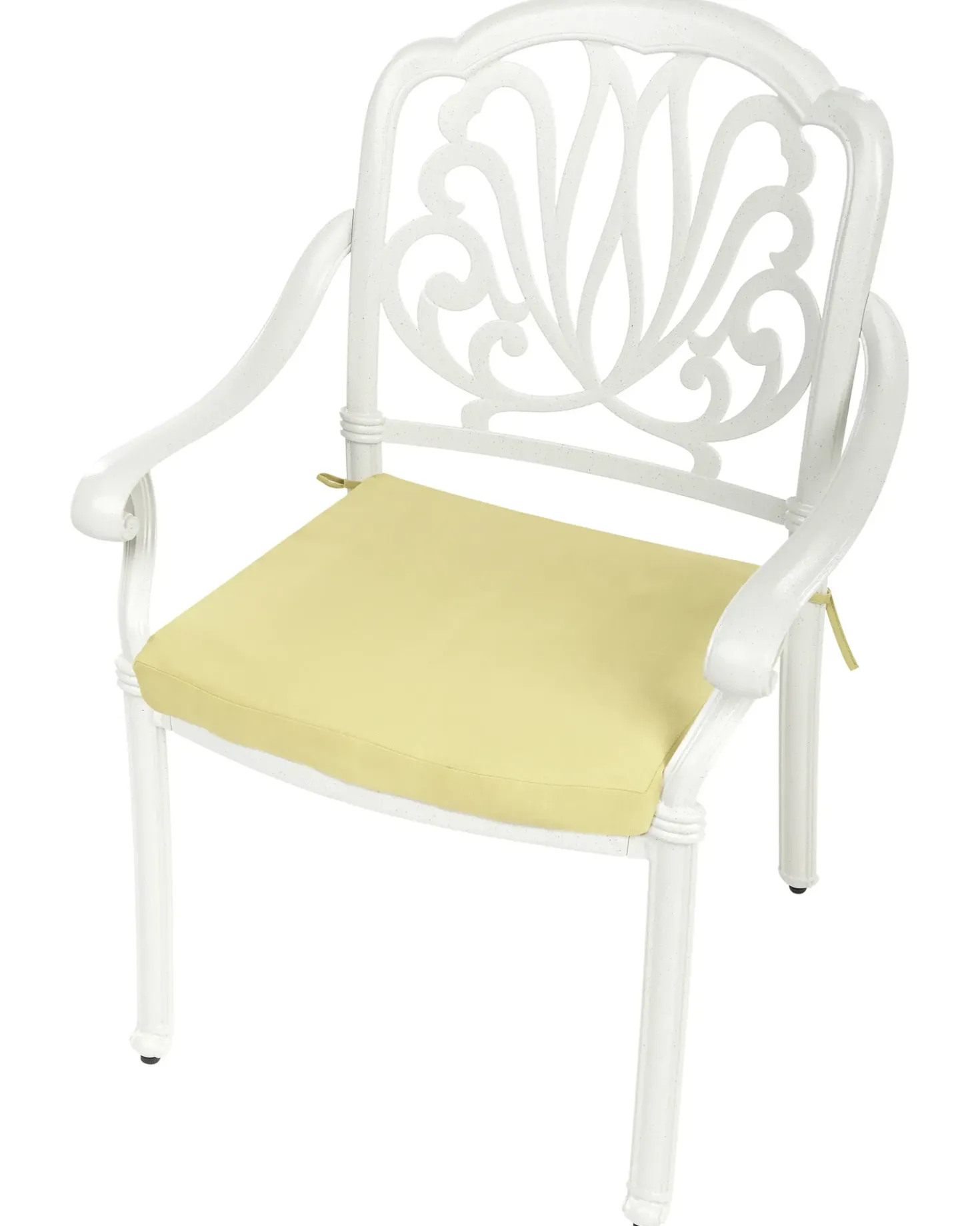 Set di 4 sedie da giardino con cuscini ANCONA Metallo Bianco sporco