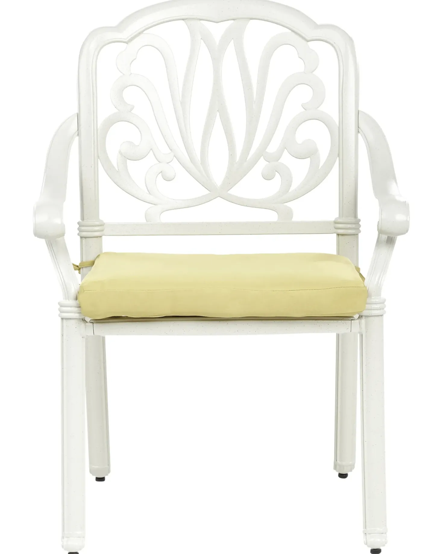Set di 4 sedie da giardino con cuscini ANCONA Metallo Bianco sporco