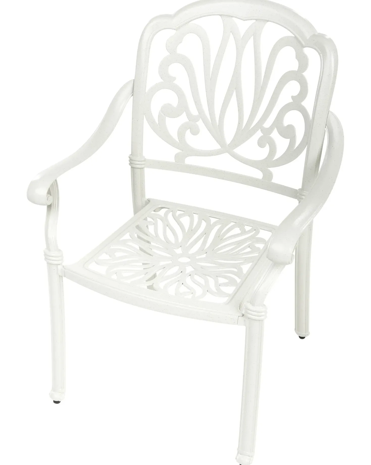 Set di 4 sedie da giardino con cuscini ANCONA Metallo Bianco sporco