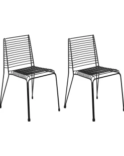 Set di 2 sedie da giardino CHIEVE Metallo Nero