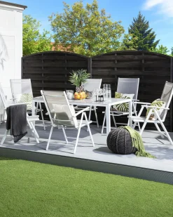 Set di 6 sedie da giardino CATANIA Metallo Grigio