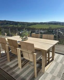 Set di 2 sedie da giardino con cuscini AZZANELLO Legno d'acacia Bianco sporco