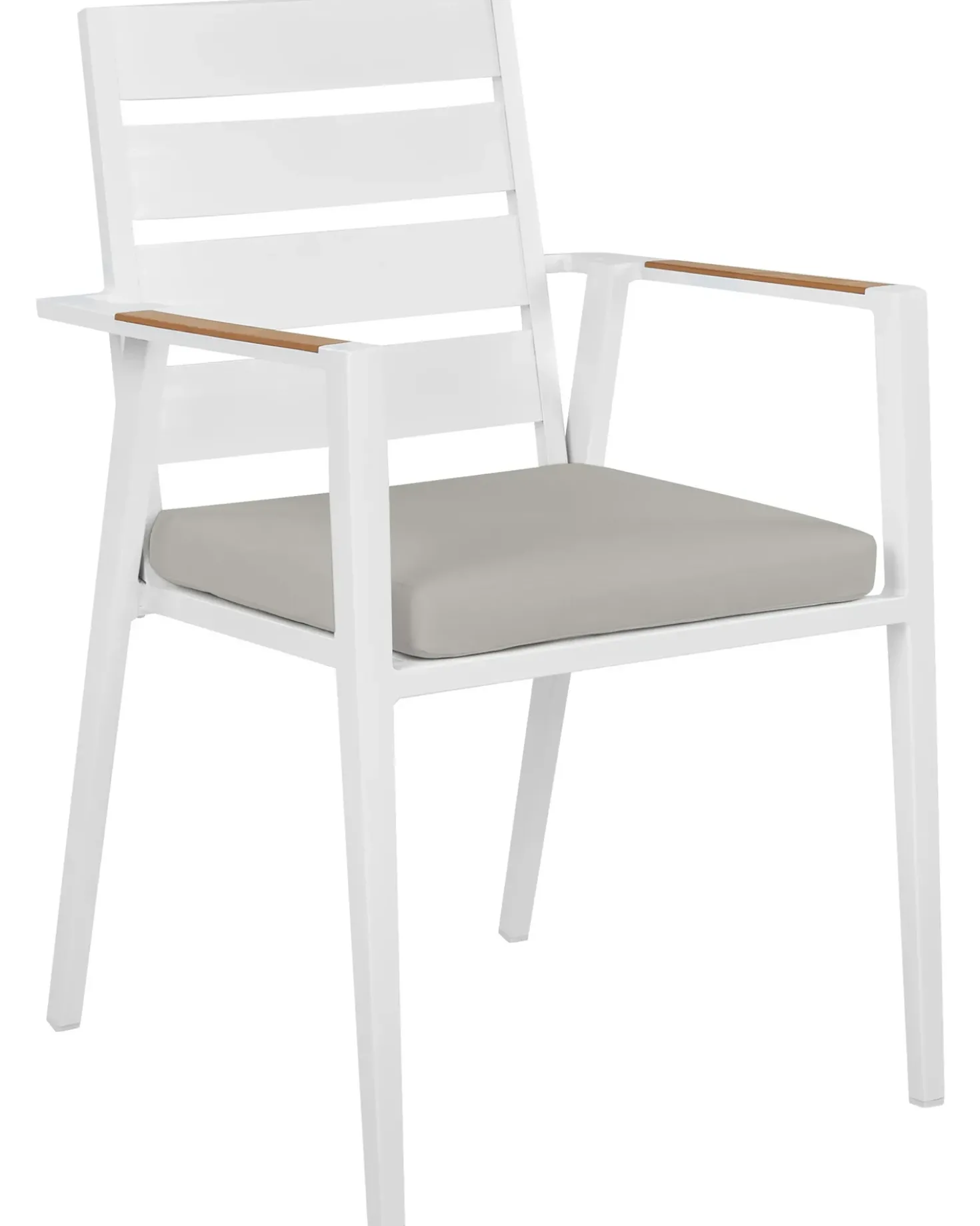 Set di 4 sedie da giardino con cuscini TAVIANO Metallo Grigio