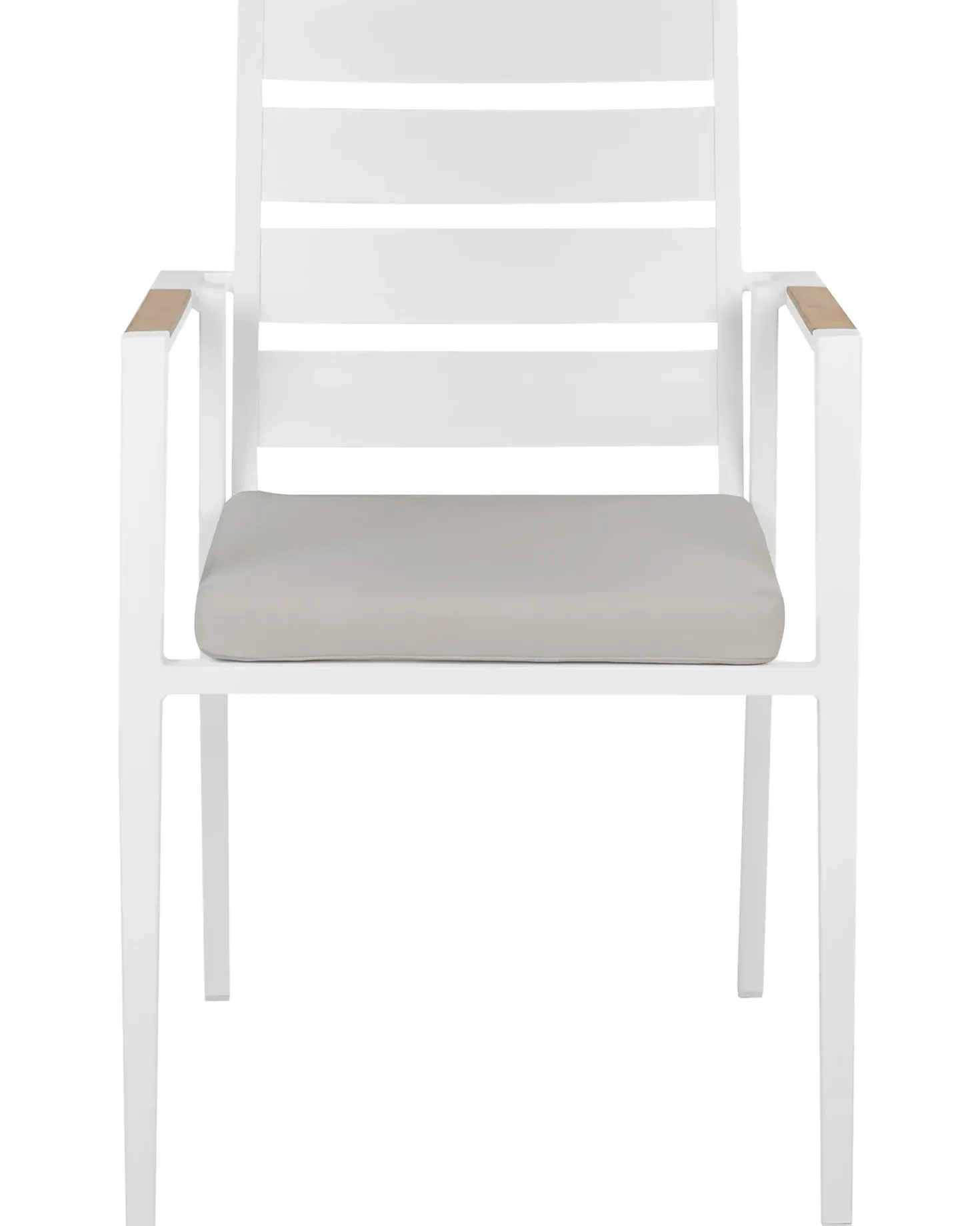Set di 4 sedie da giardino con cuscini TAVIANO Metallo Grigio
