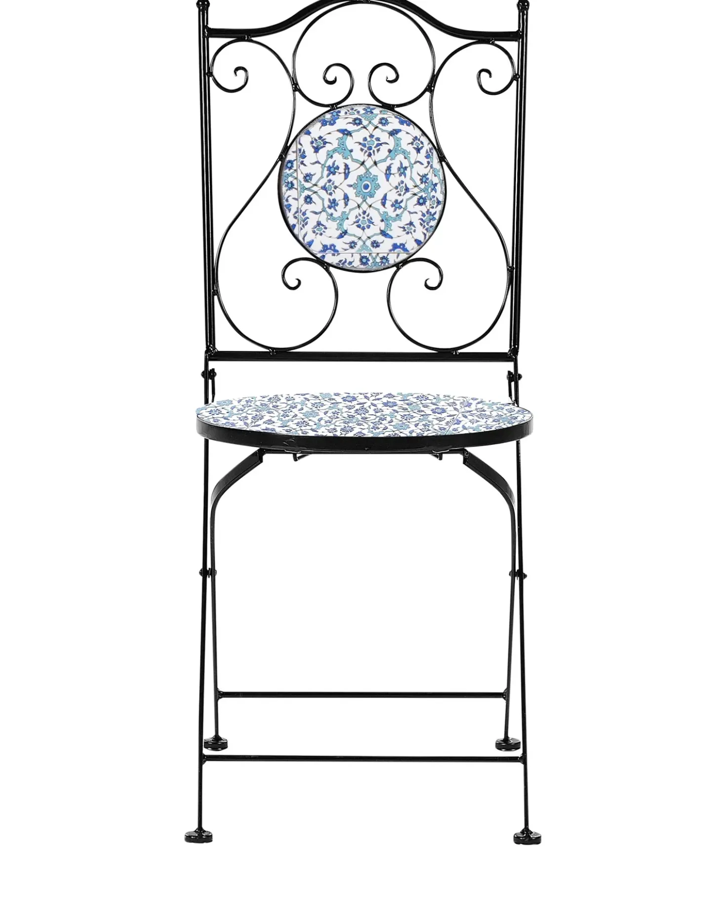 Set di 2 sedie da giardino CHAPECO Pieghevole Metallo Nero
