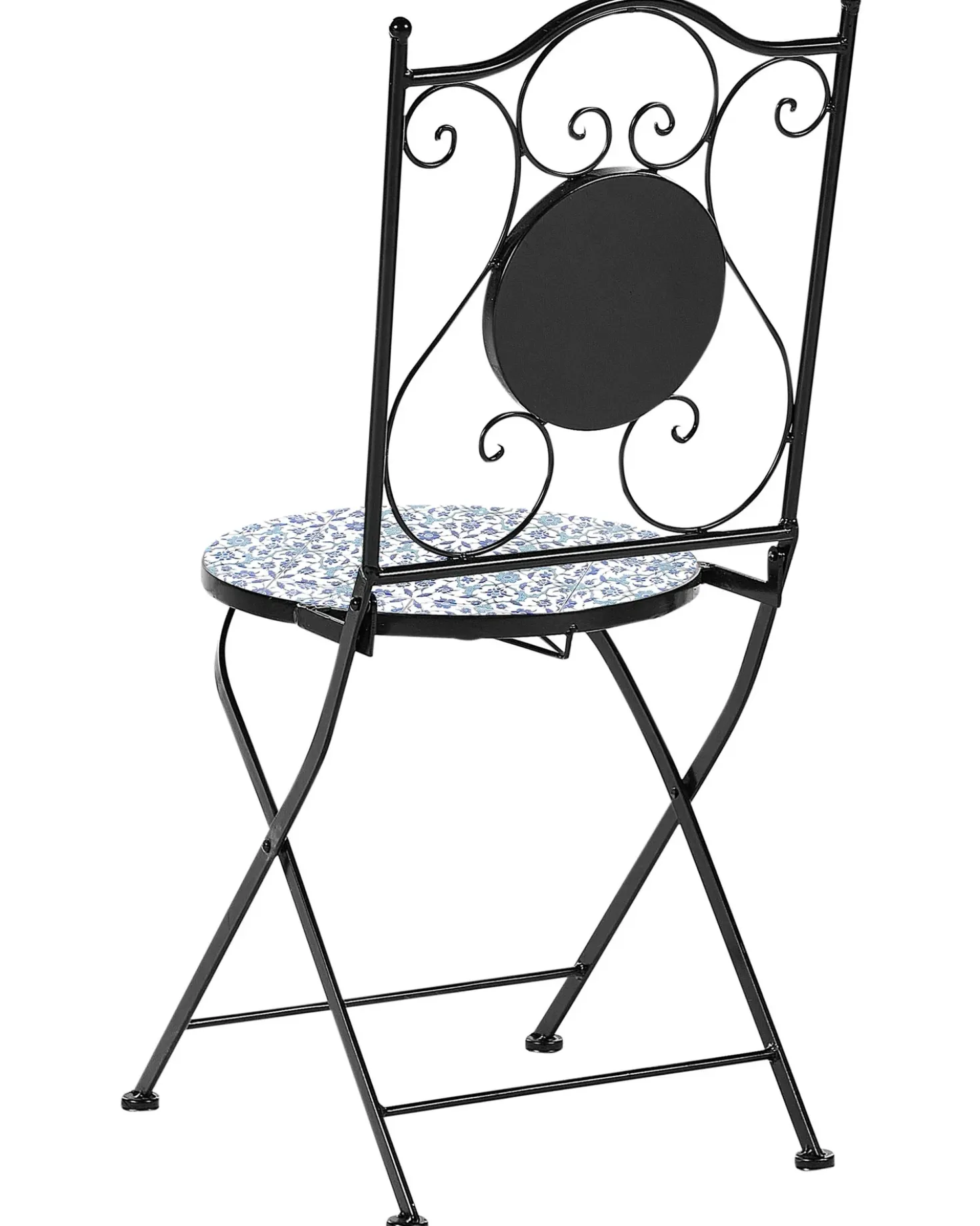 Set di 2 sedie da giardino CHAPECO Pieghevole Metallo Nero