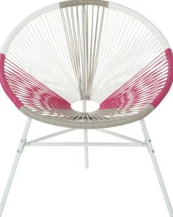 Set di 2 sedie da giardino ACAPULCO Rattan sintetico (PE) Fucsia