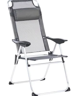 Set di 2 sedie da giardino ASINE Pieghevole Metallo Grigio